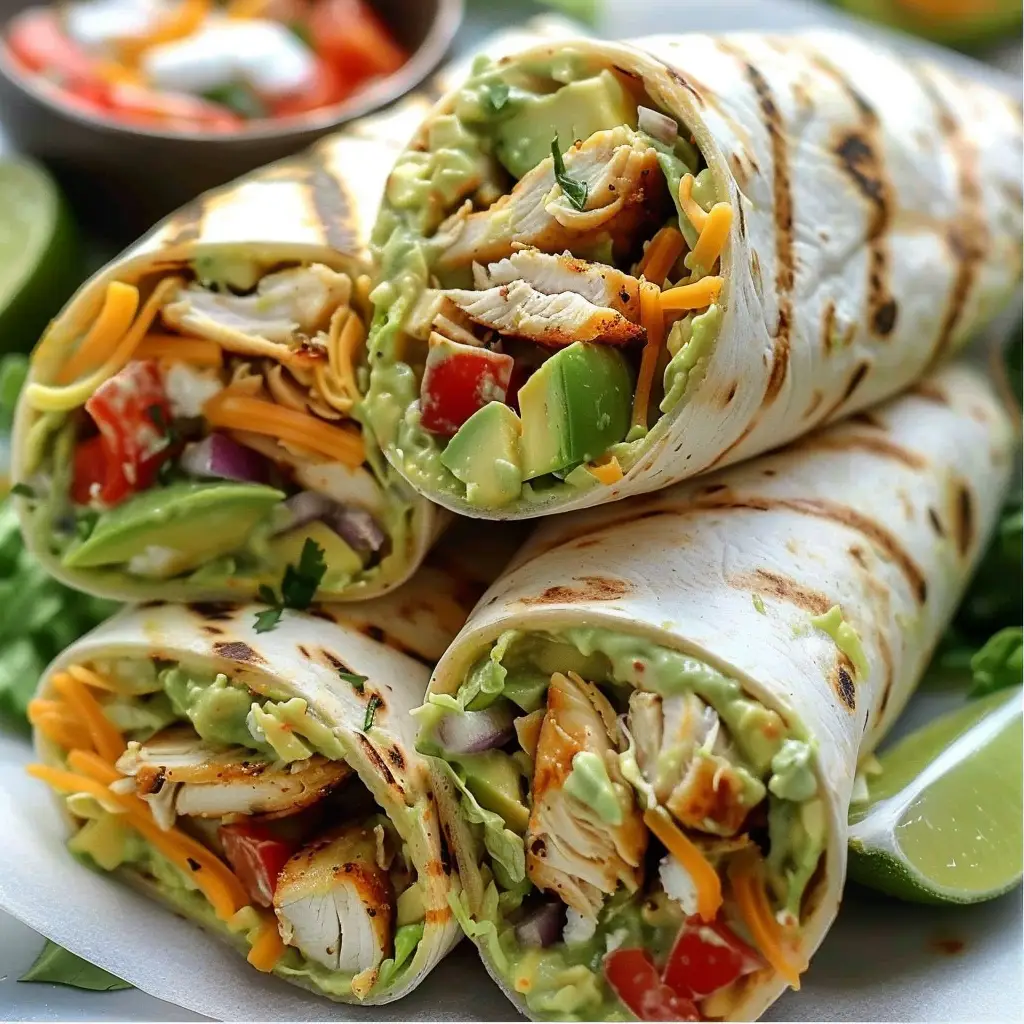 Chicken Avocado Ranch Burritos