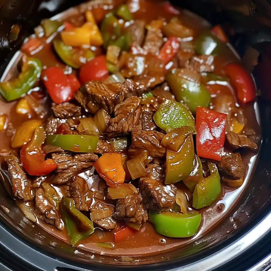 PEPPER STEAK IN A CROCK POT